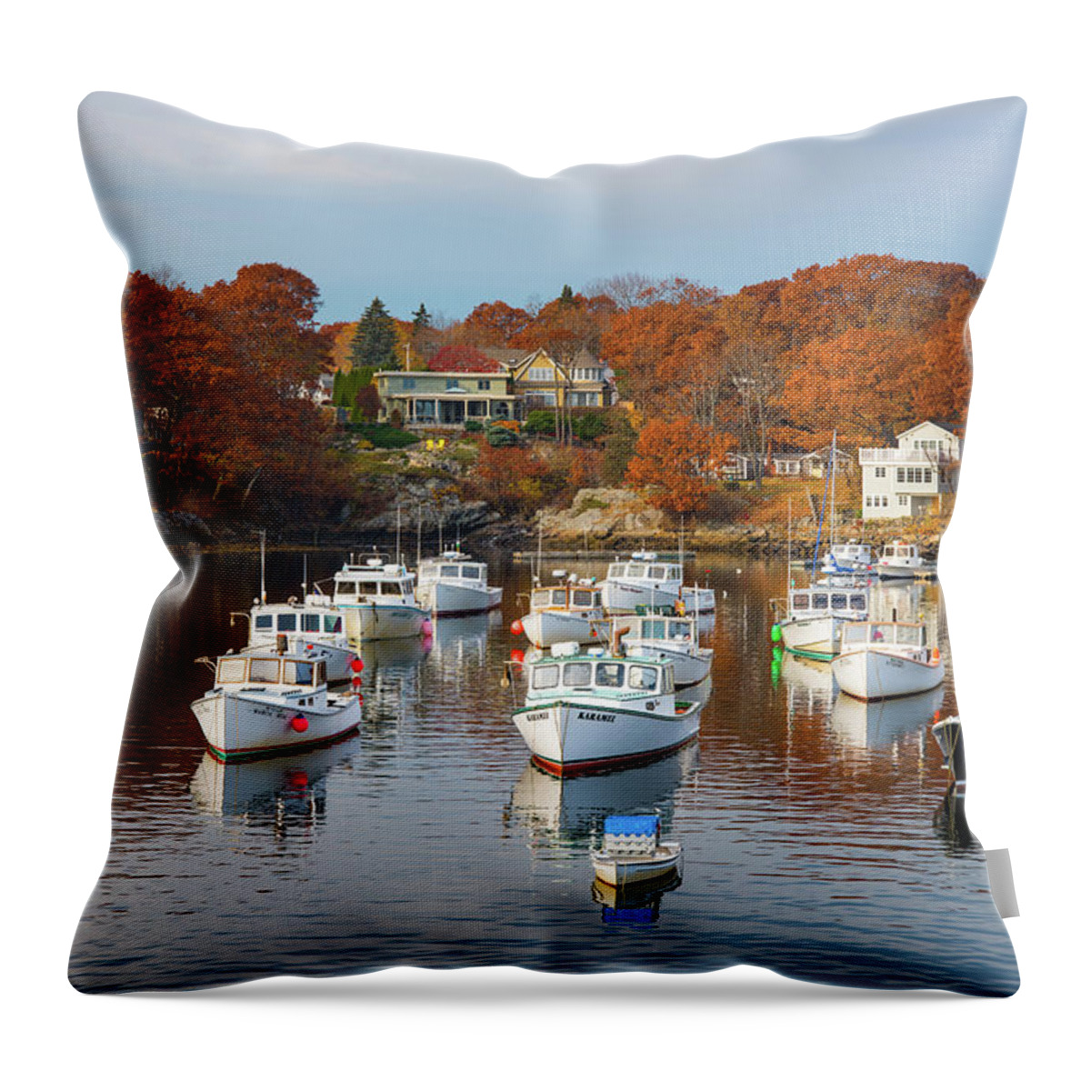 Perkins Cove Throw Pillow featuring the photograph Perkins Cove by Darren White