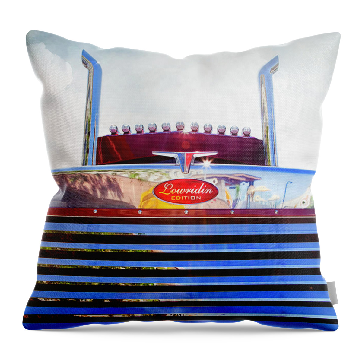 Working Truck Throw Pillow featuring the photograph Peterbilt Lowridin Edition by Theresa Tahara
