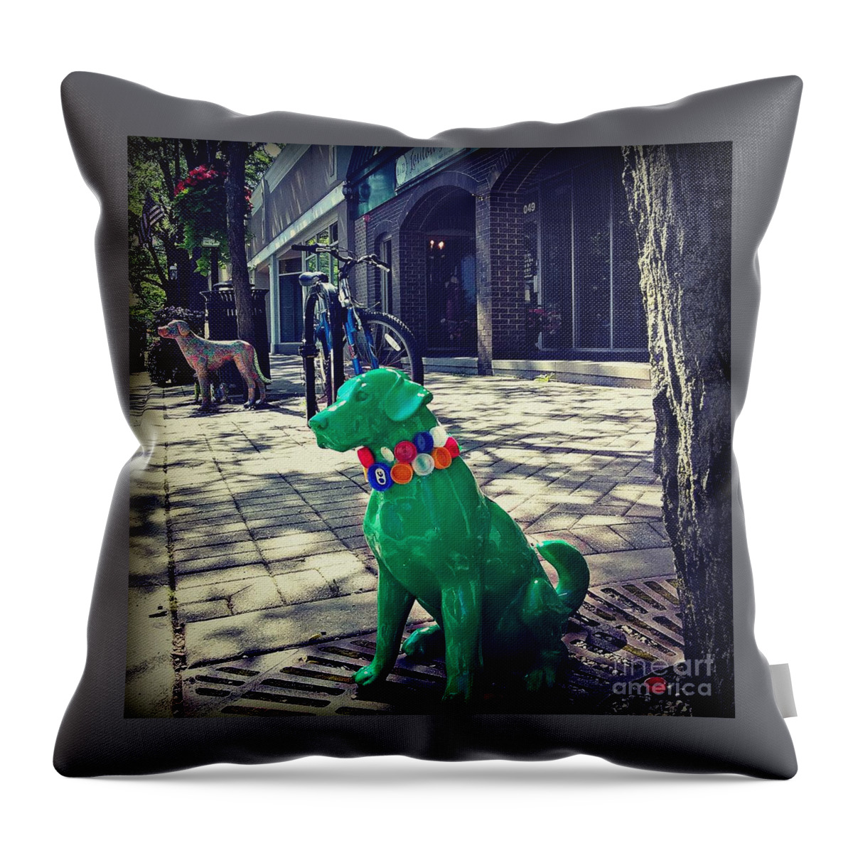 Photography Throw Pillow featuring the photograph Pets on Parade by Frank J Casella