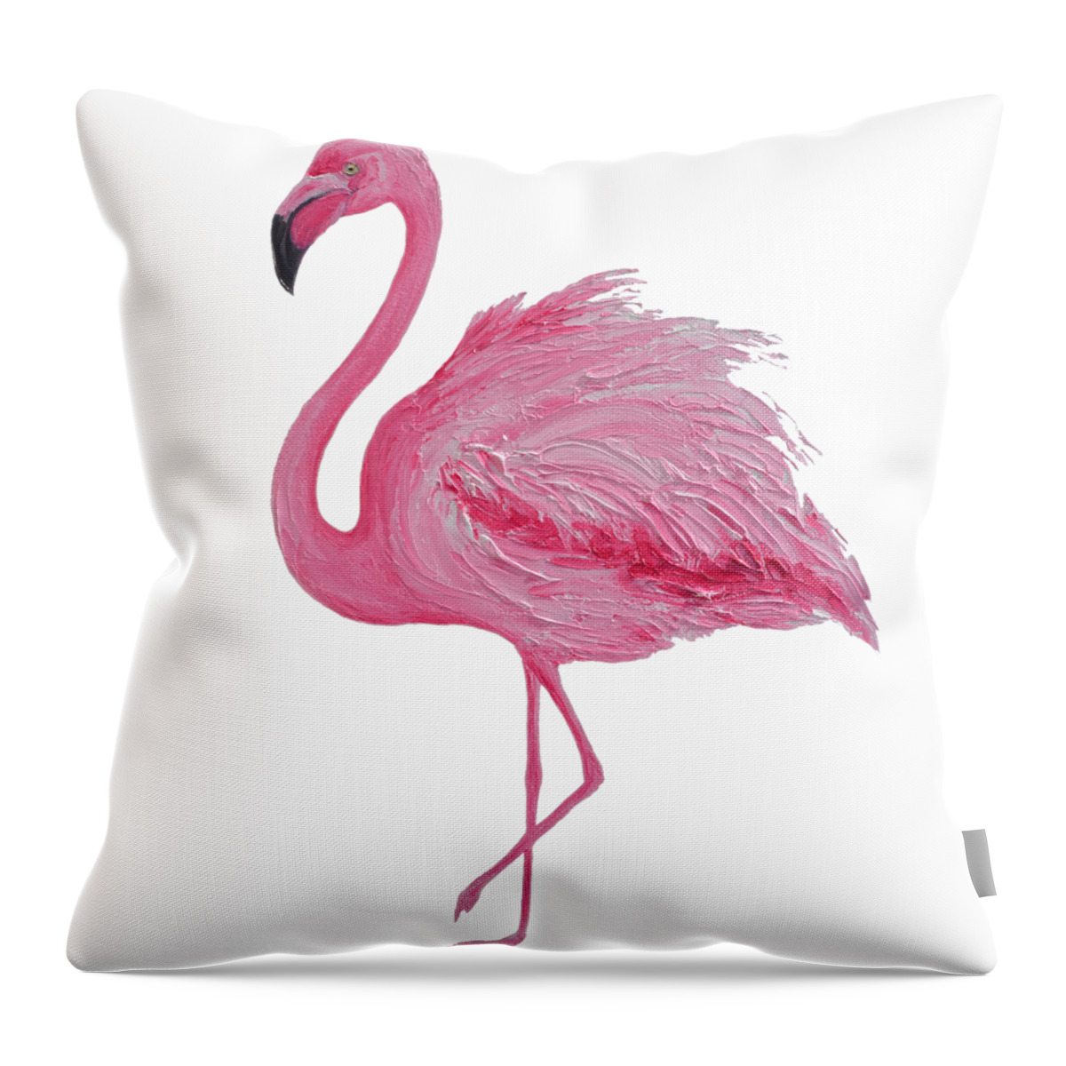 Pink Flamingo Throw Pillow for Sale by 