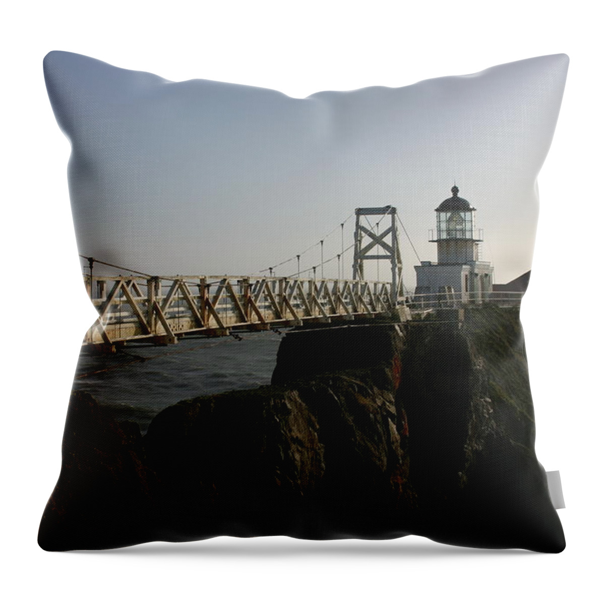 Lighthouse Throw Pillow featuring the photograph Point Bonita Lighthouse by Jeff Floyd CA