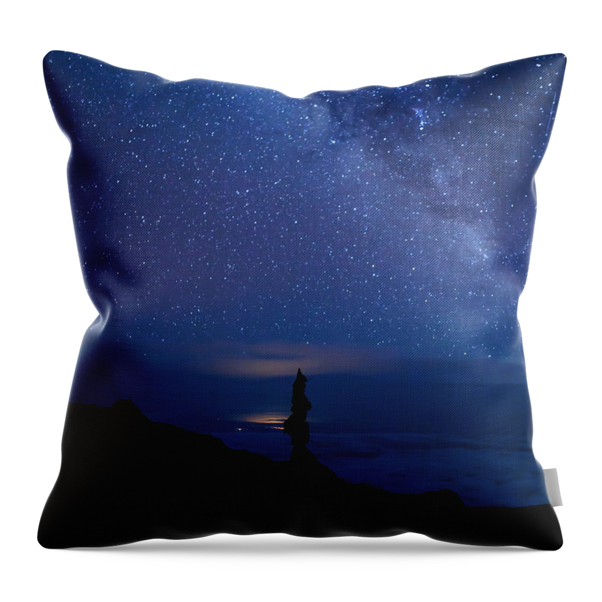 Milky Way Throw Pillow featuring the photograph Pointing to the Heavens by Susan Rissi Tregoning