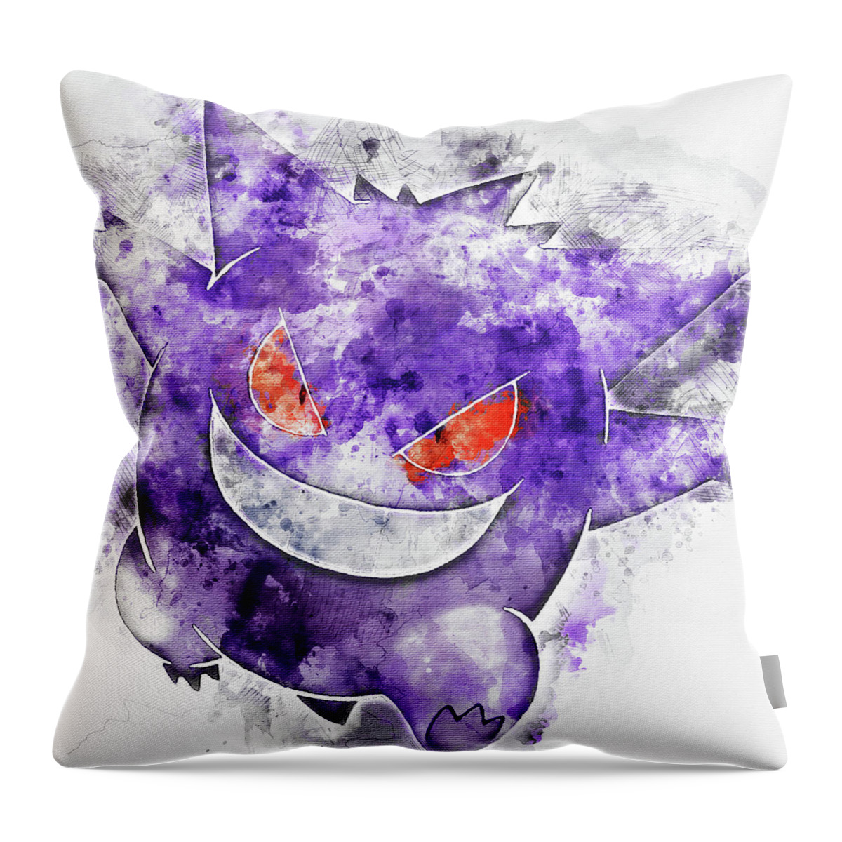 Blue Pokemon Pillow with Spun Polyester Square Pillow Pikachu Throw Pillow