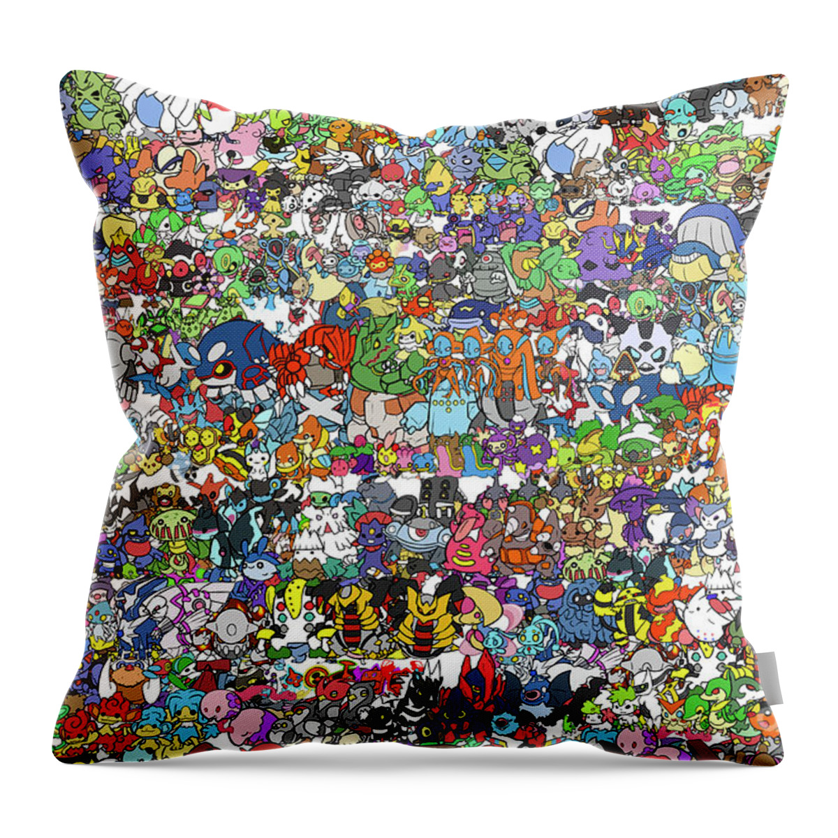  Throw Pillow featuring the digital art Pokemon by Mark Ashkenazi