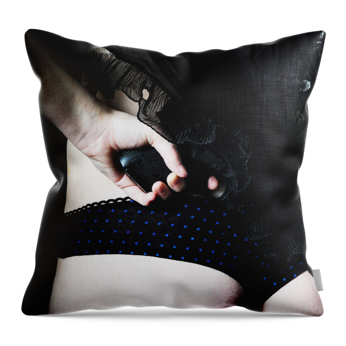 Artistic Throw Pillow featuring the photograph Polka dots and Pistols by Robert WK Clark