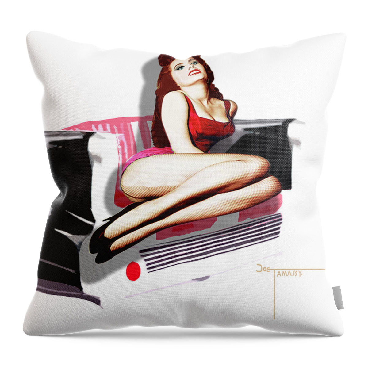 Popart Throw Pillow featuring the digital art Pop-art 2 by Joe Tamassy