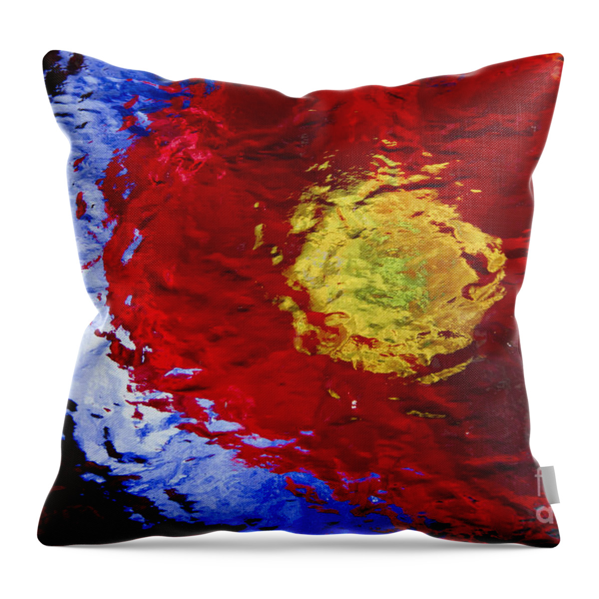 Red Throw Pillow featuring the photograph Poppy Impressions by Jeanette French