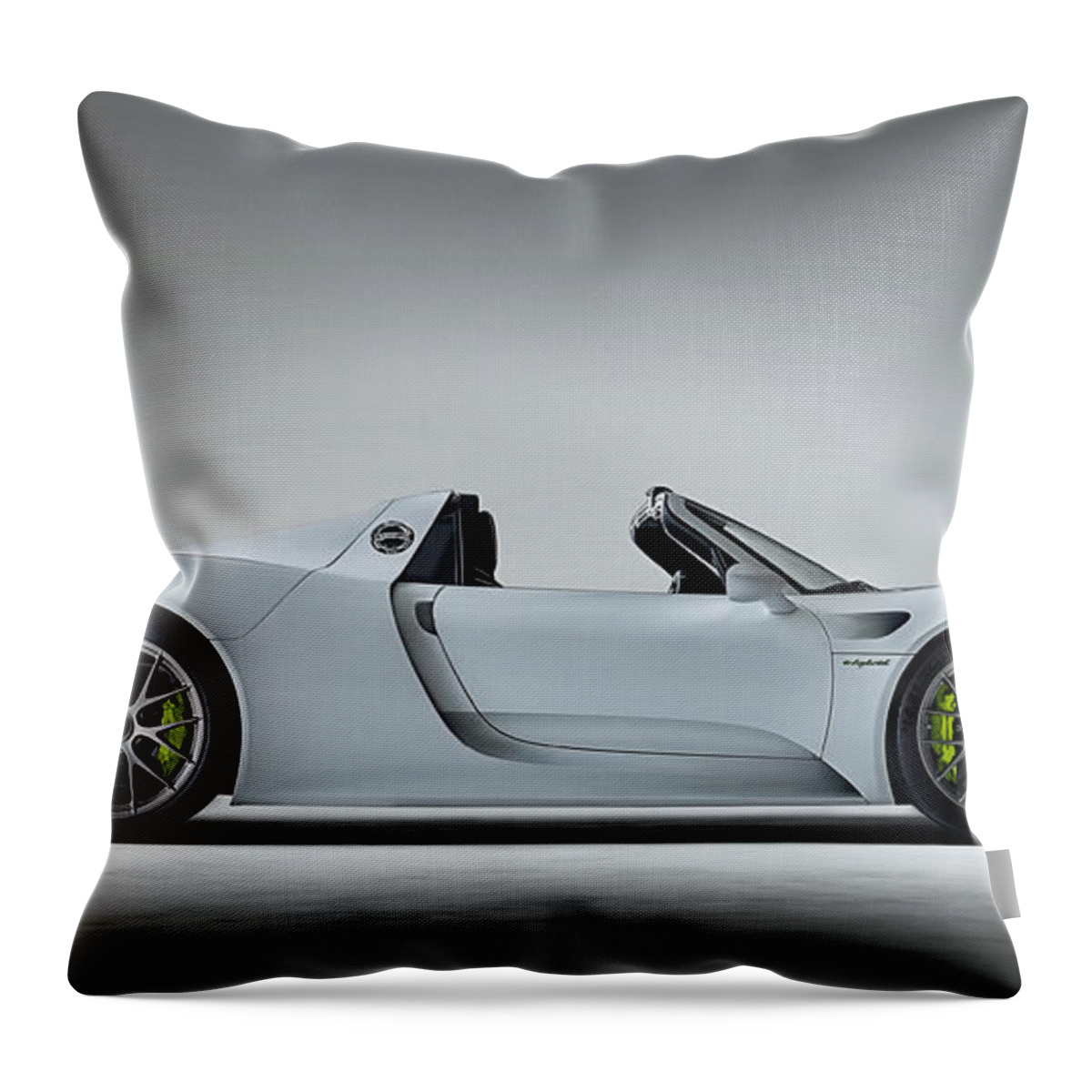 Porsche Throw Pillow featuring the digital art Porsche 918 by Douglas Pittman