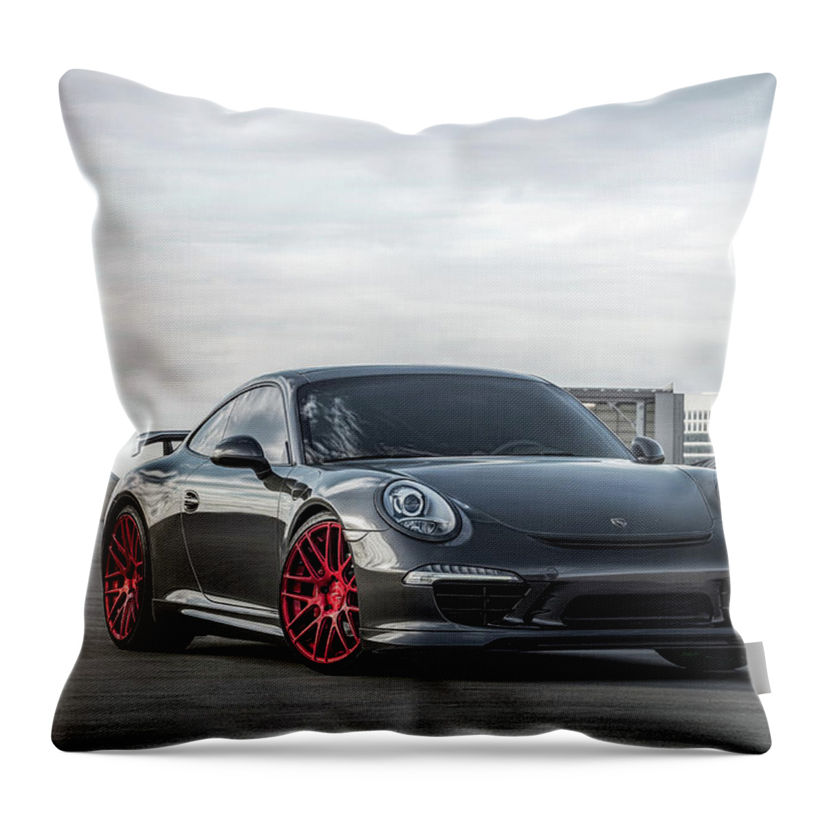 Porsche Throw Pillow featuring the digital art Porsche 991 911 by Douglas Pittman