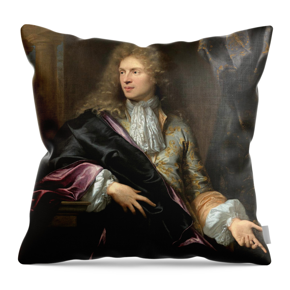 Hyacinthe Rigaud Throw Pillow featuring the painting Portrait of Pierre-Vincent Bertin by Hyacinthe Rigaud
