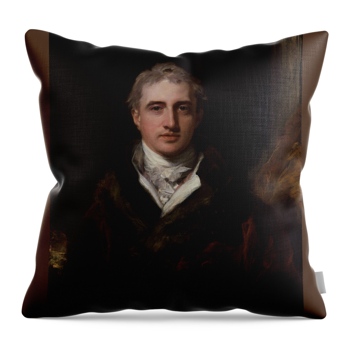 Portrait Of Robert Stewart Throw Pillow featuring the painting Portrait of Robert Stewart by Thomas Lawrence