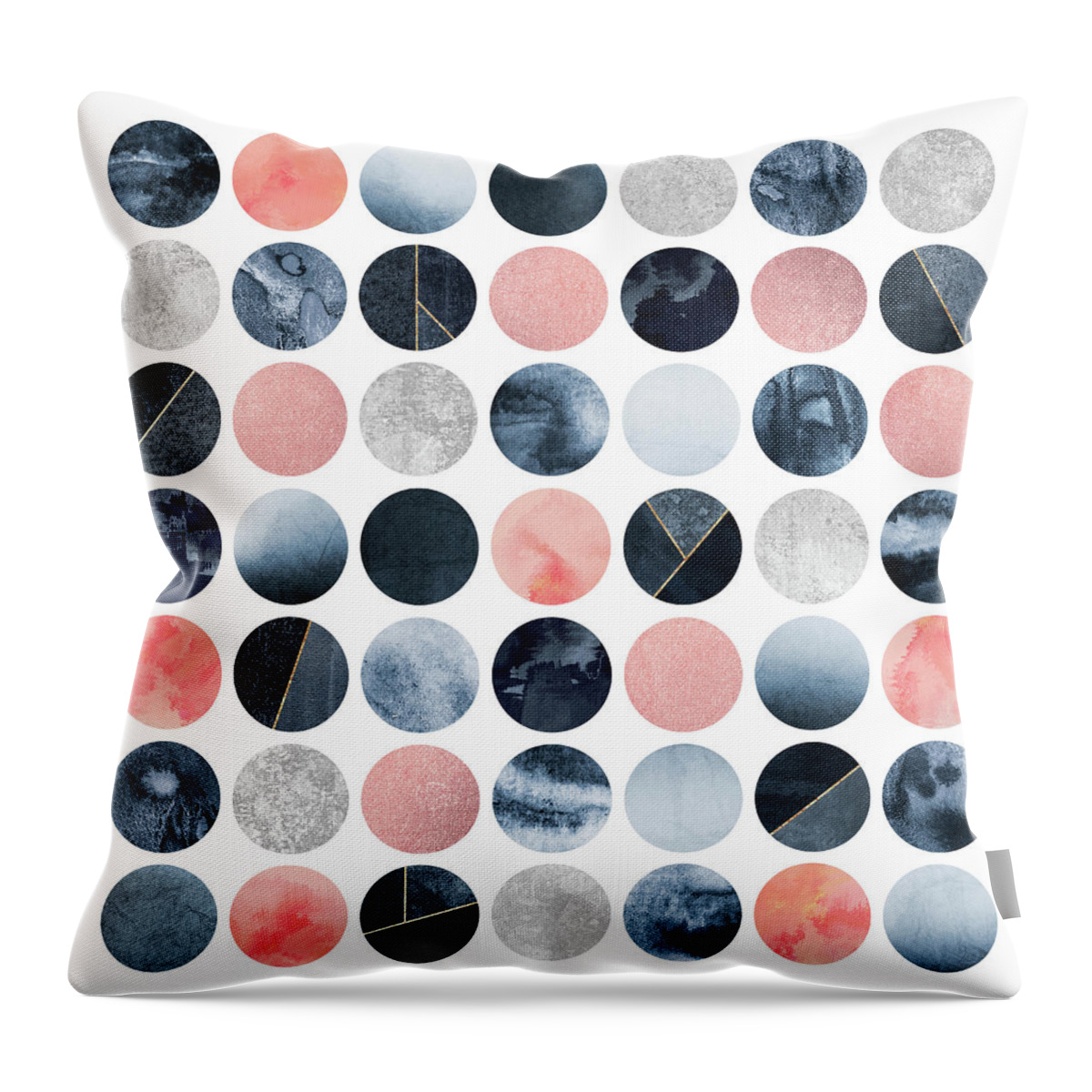Graphic Throw Pillow featuring the digital art Pretty Dots by Elisabeth Fredriksson