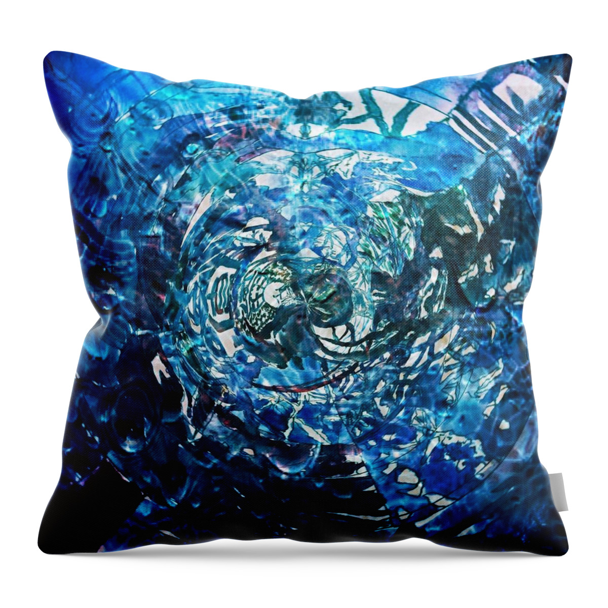 Water Throw Pillow featuring the digital art Puddle by Angela Weddle