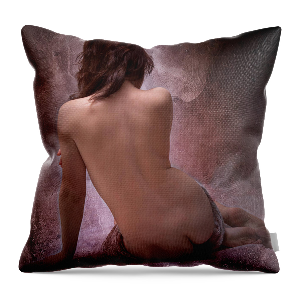 Woman Throw Pillow featuring the photograph Purity by Vitaly Vachrushev