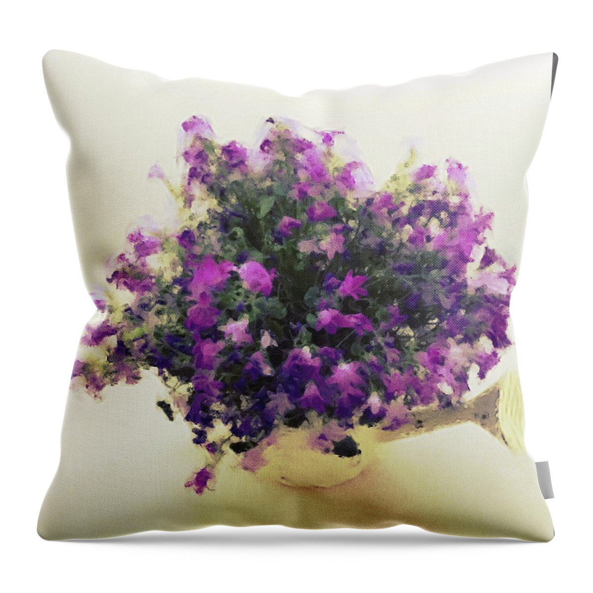 Purple Throw Pillow featuring the photograph Purple Flowers by Kate Hannon