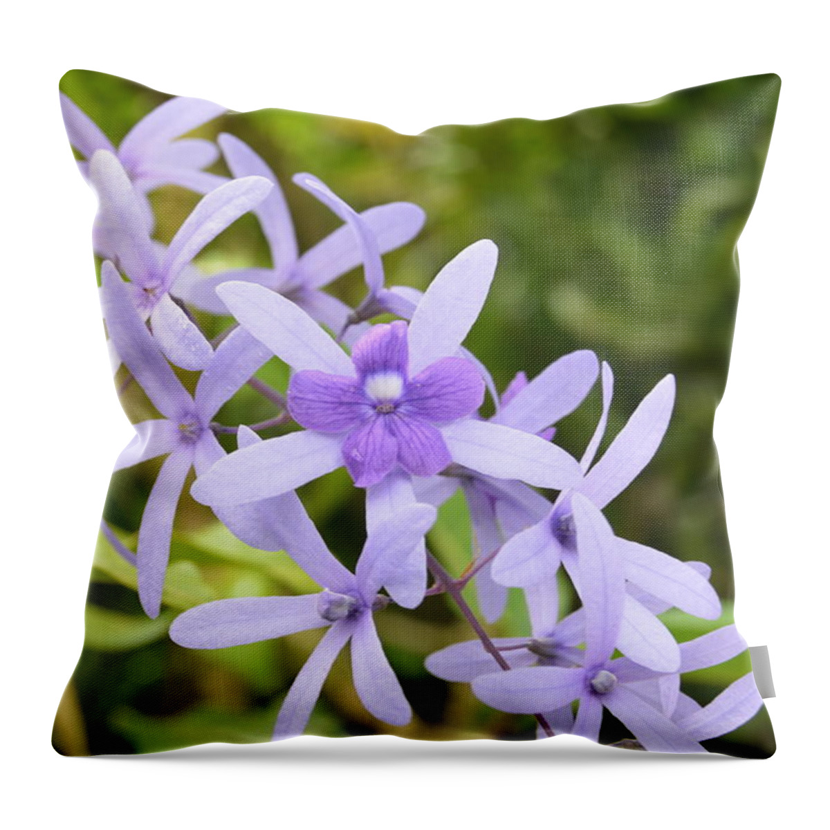 Kauai Throw Pillow featuring the photograph Purple Orchids 2 by Amy Fose