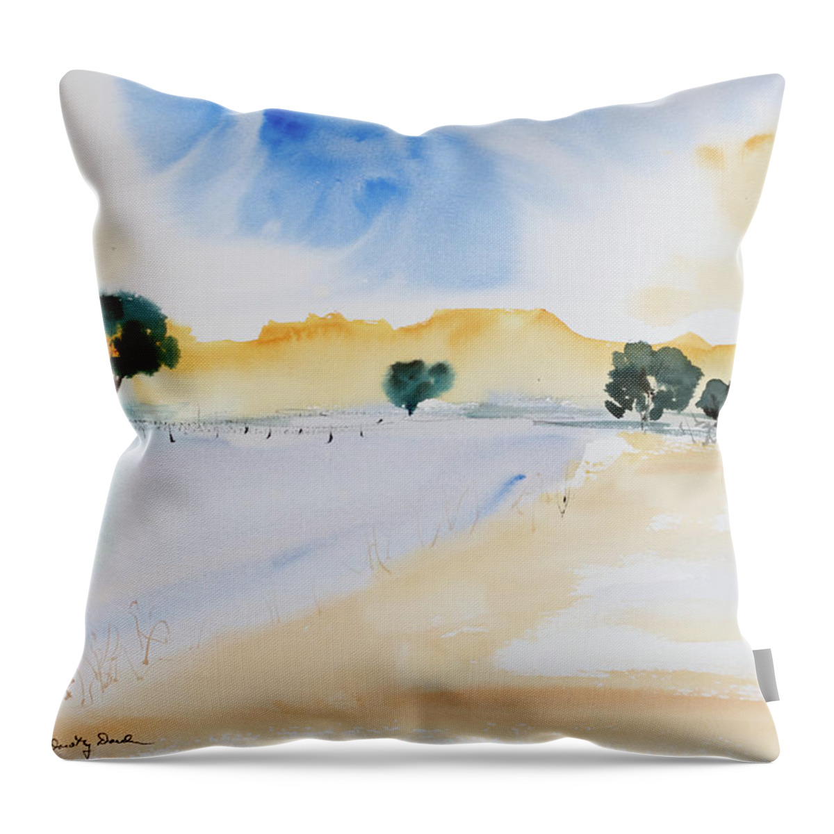 Afternoon Throw Pillow featuring the painting Summertime by Dorothy Darden