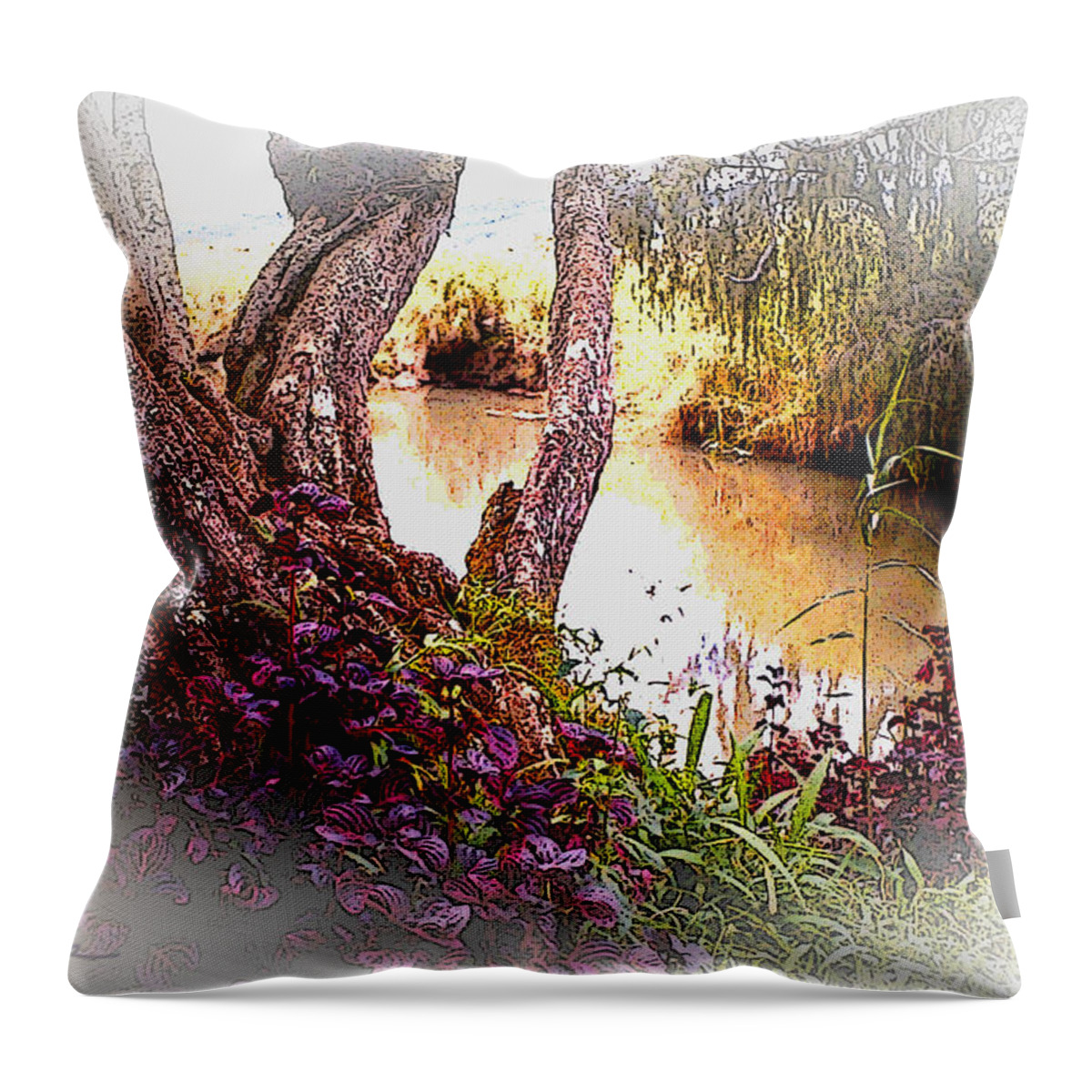 Stream Throw Pillow featuring the photograph Quiet Stream by Pat Wagner