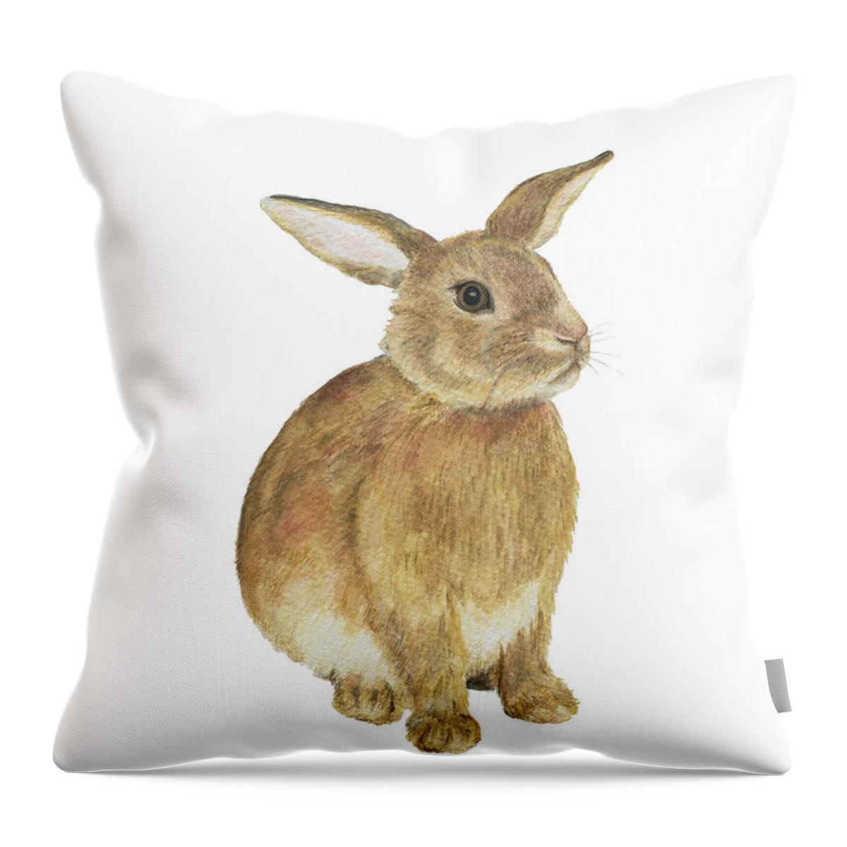 rabbit throw pillow