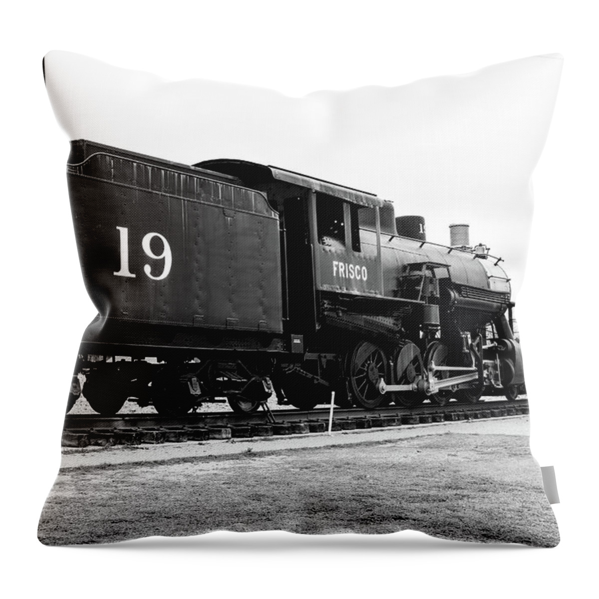 Frisco Throw Pillow featuring the photograph Railway Engine in Frisco by Nicole Lloyd