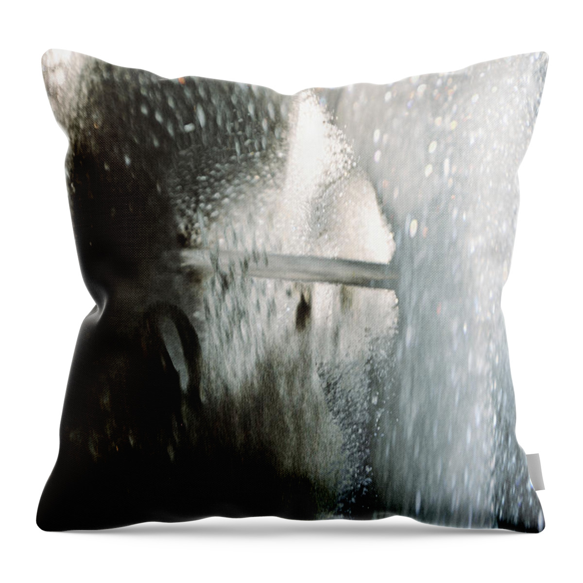 Abstract Throw Pillow featuring the photograph Rain by Gerlinde Keating - Galleria GK Keating Associates Inc