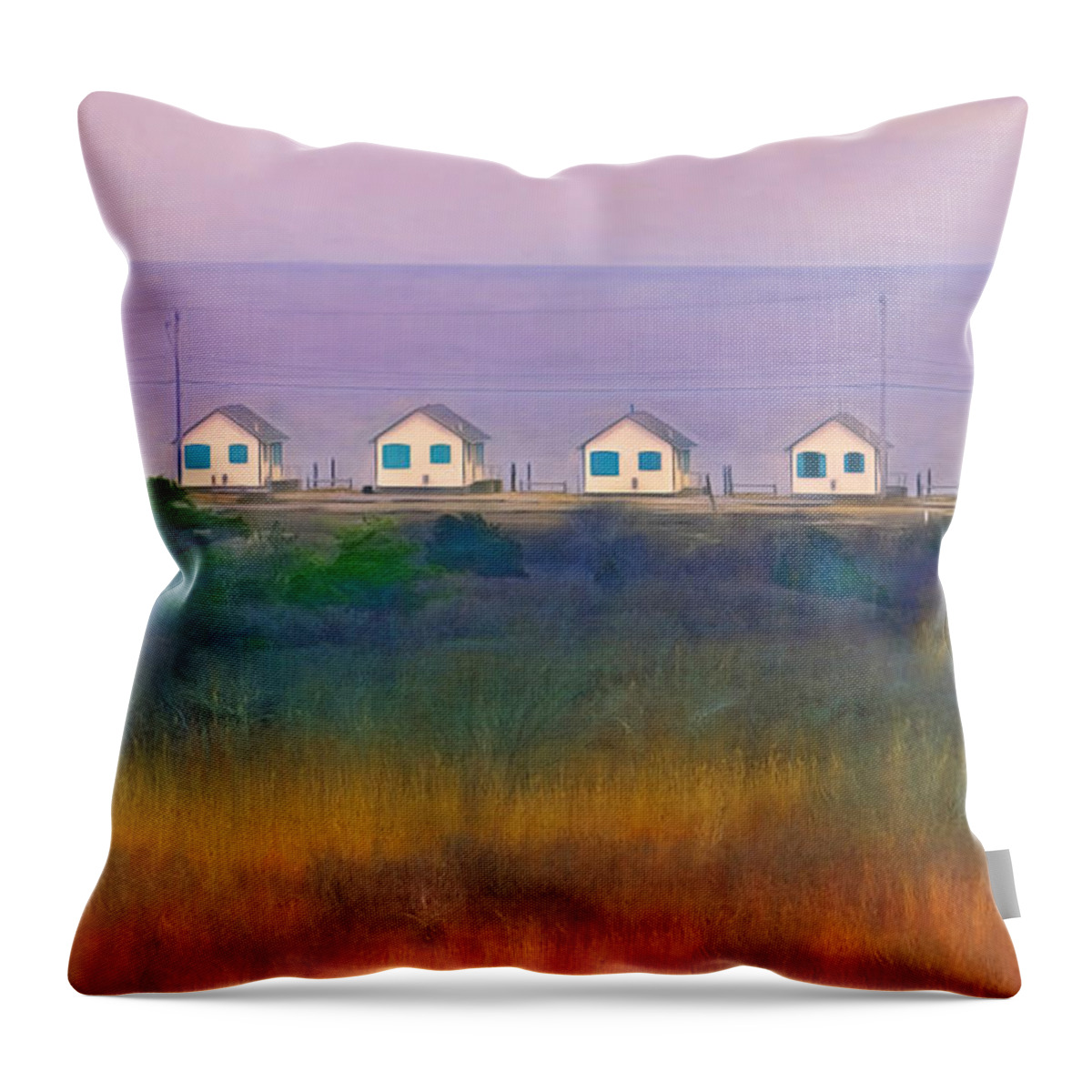 2017; Kate Hannon; Massachusetts; North Truro; Cape Cod; Cape Cod National Seashore; Provincetown; Days Cottages; Cottages; Rainbow; Lgbtq Throw Pillow featuring the photograph Rainbow Days by Kate Hannon