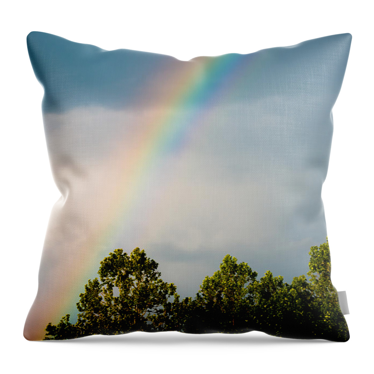 Rainbow Throw Pillow featuring the photograph Rainbow by Holden The Moment