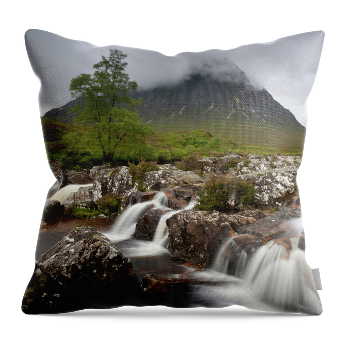 Rannoch Moore Throw Pillow featuring the photograph Rannoch Moor Landscape Glencoe Landscape by Michalakis Ppalis