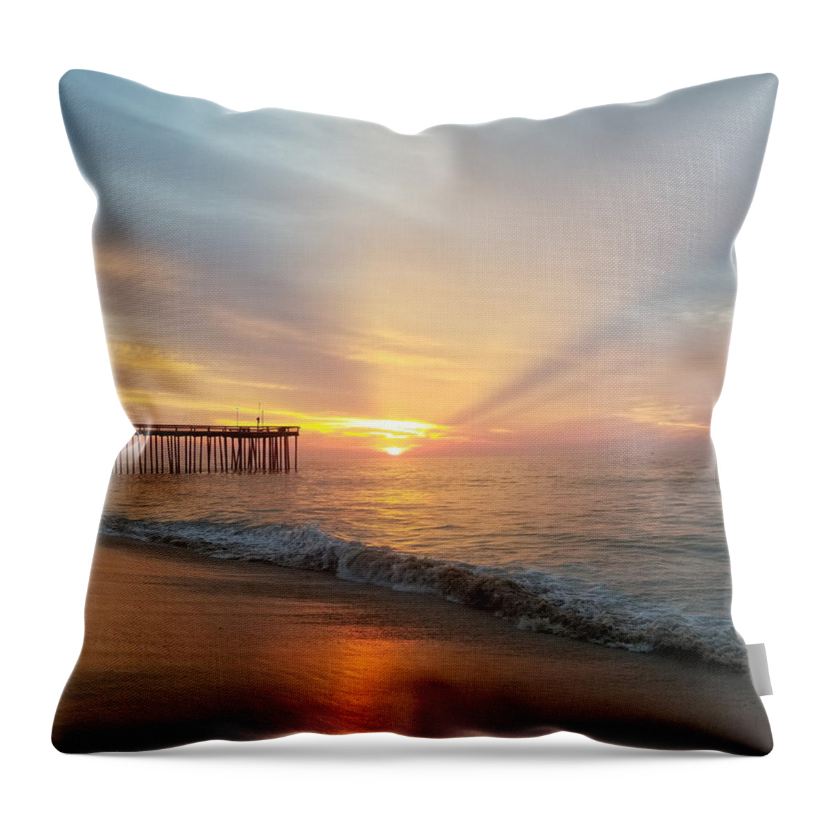 Sun Throw Pillow featuring the photograph Rays and Reflections by Robert Banach