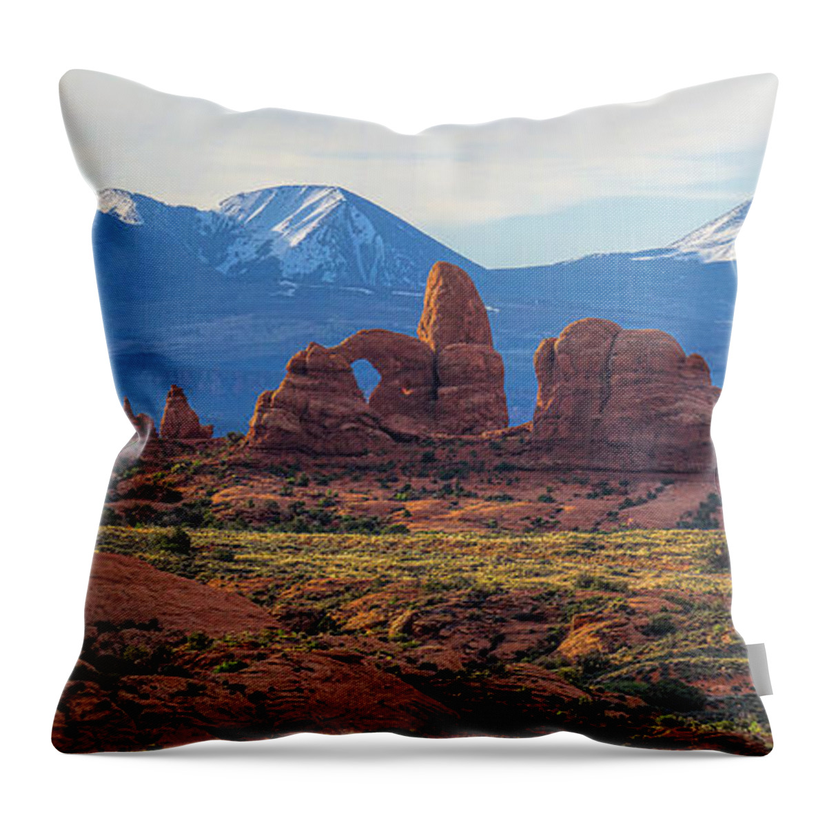 Utah Throw Pillow featuring the photograph Rear Window by Jim Garrison