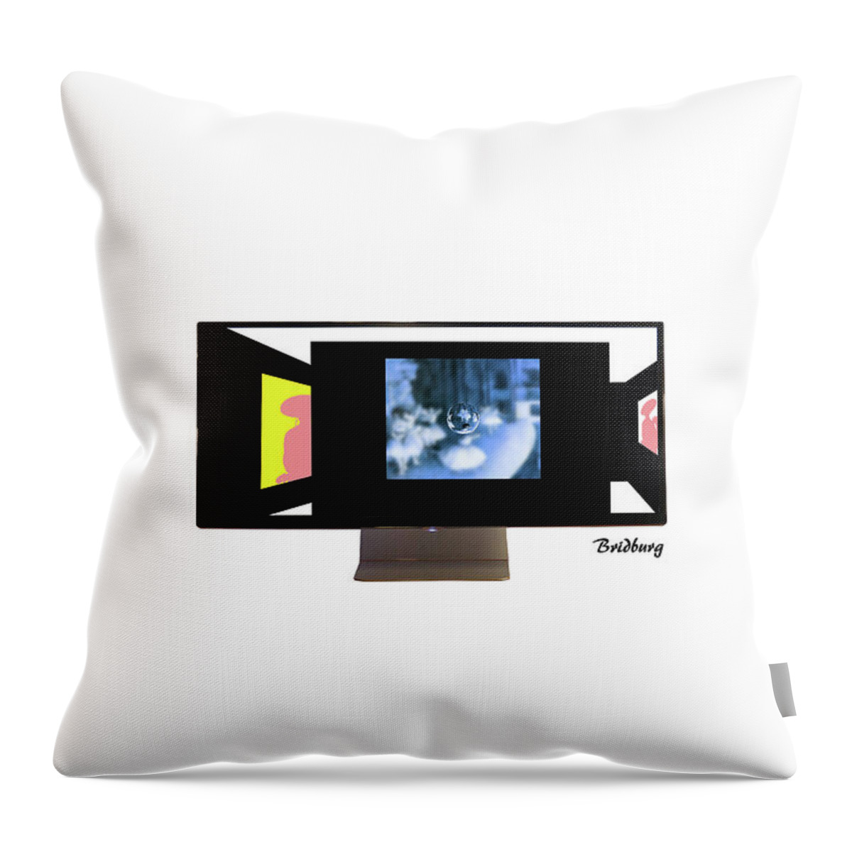 Postmodernism Throw Pillow featuring the digital art Recent 8 by David Bridburg