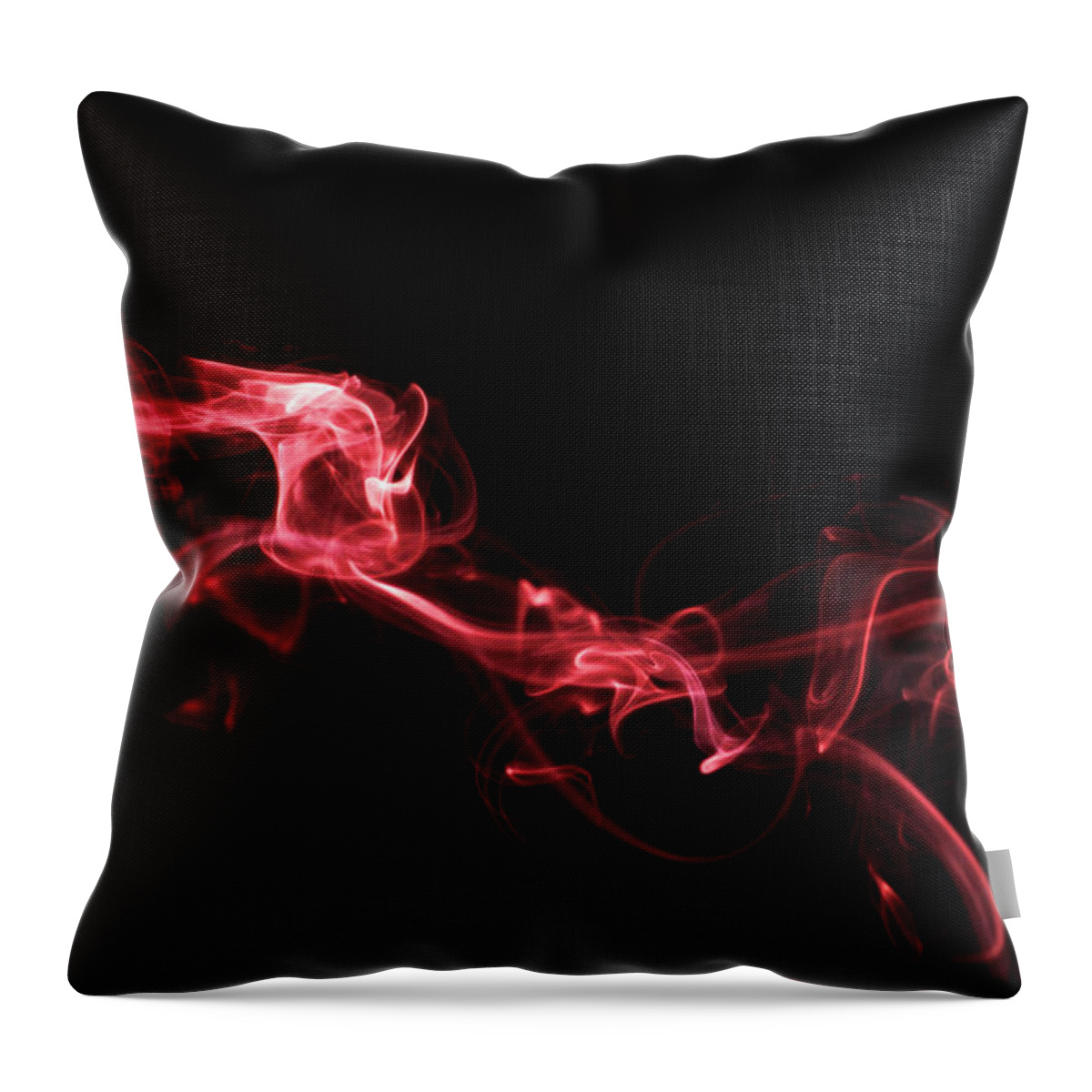 Smoke Throw Pillow featuring the photograph Red Vapor by Lawrence Knutsson