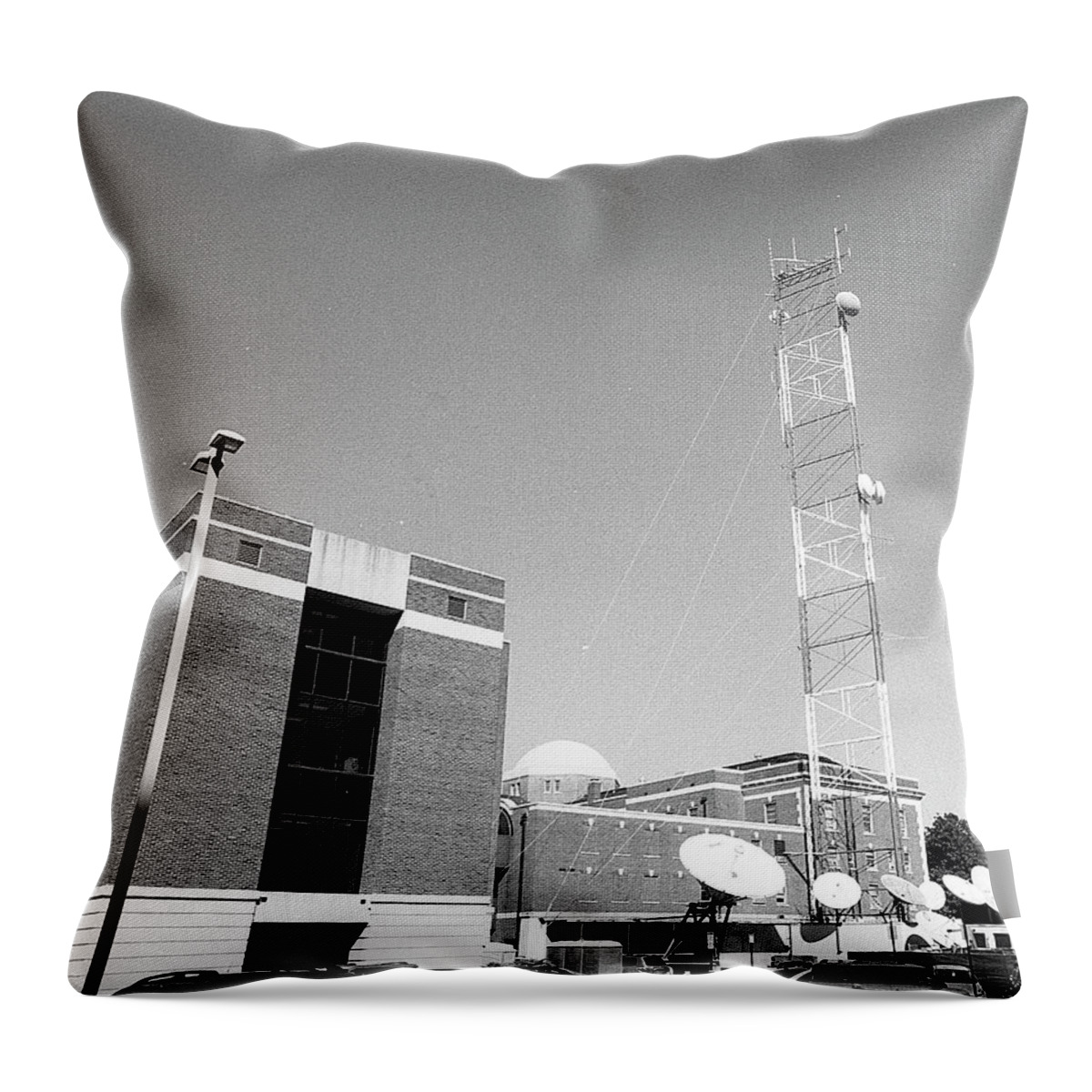 Reese Phifer Hall Throw Pillow featuring the photograph Reese Phifer Hall, Rear View, 2017 by Jeremy Butler