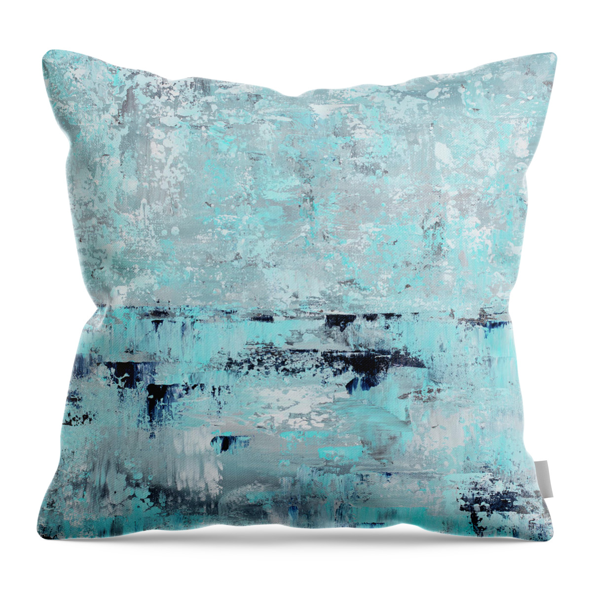 Abstract Throw Pillow featuring the painting Reflect by Tamara Nelson