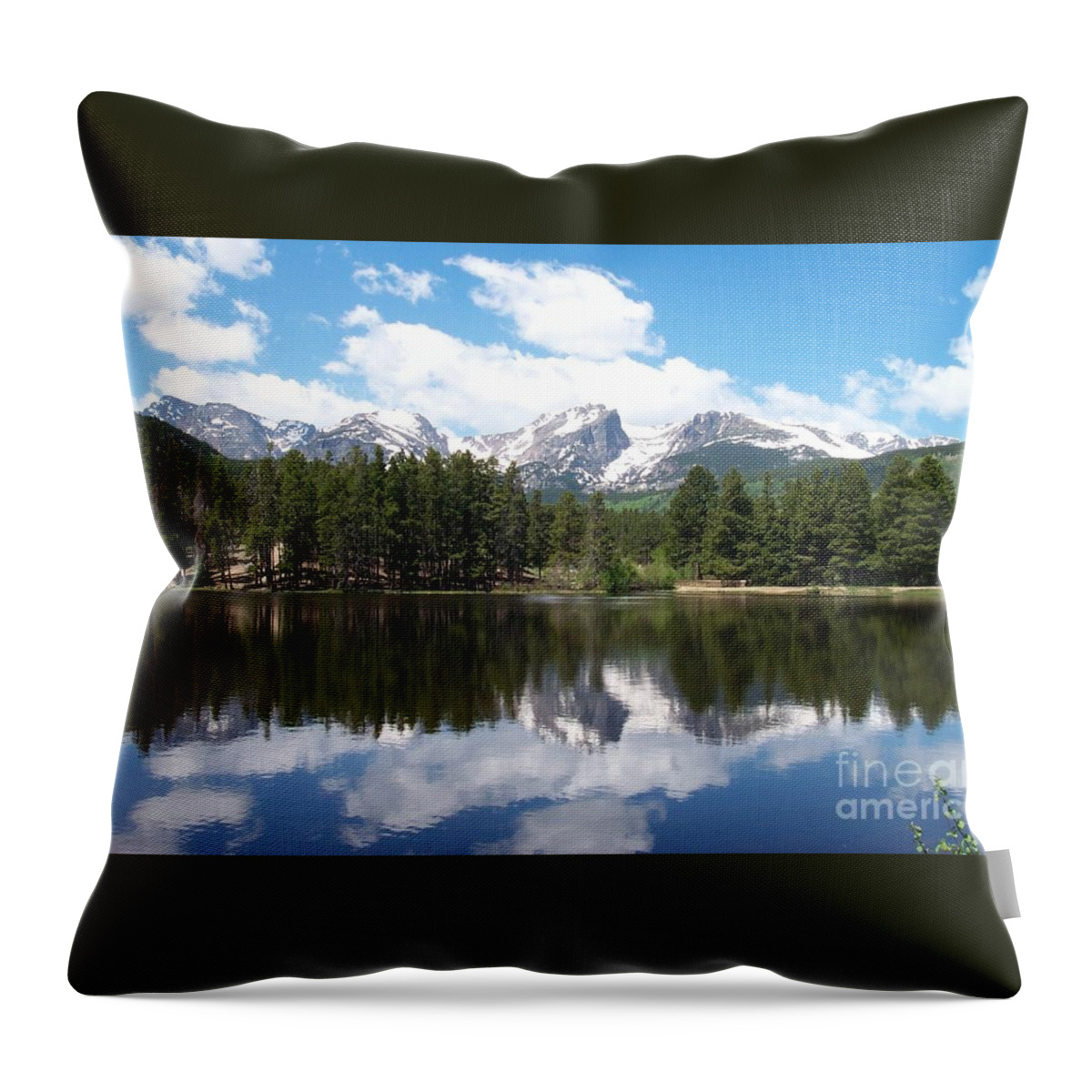 Sprague Lake Throw Pillow featuring the photograph Reflections of Sprague Lake by Dorrene BrownButterfield