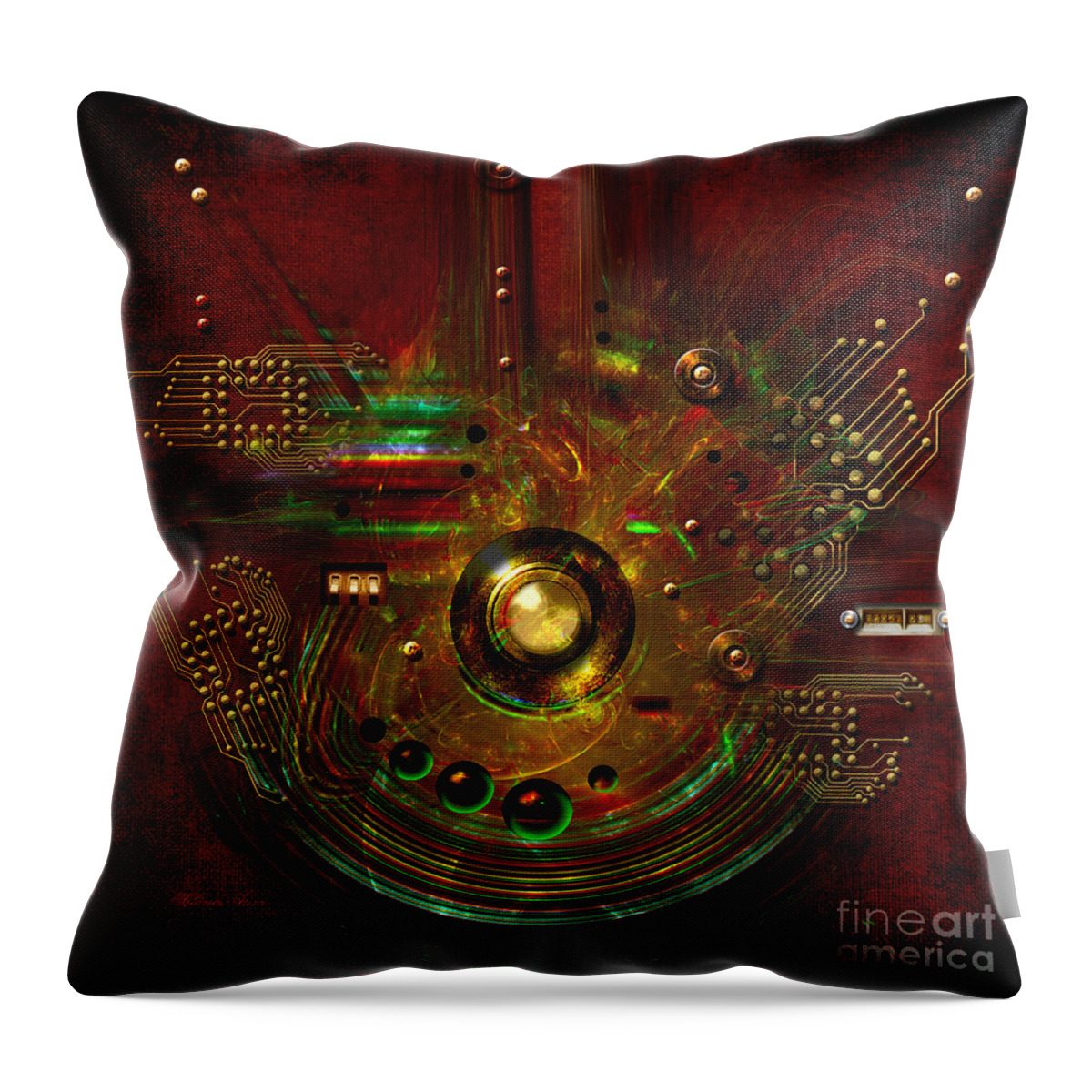 Abstract Throw Pillow featuring the painting Relay by Alexa Szlavics