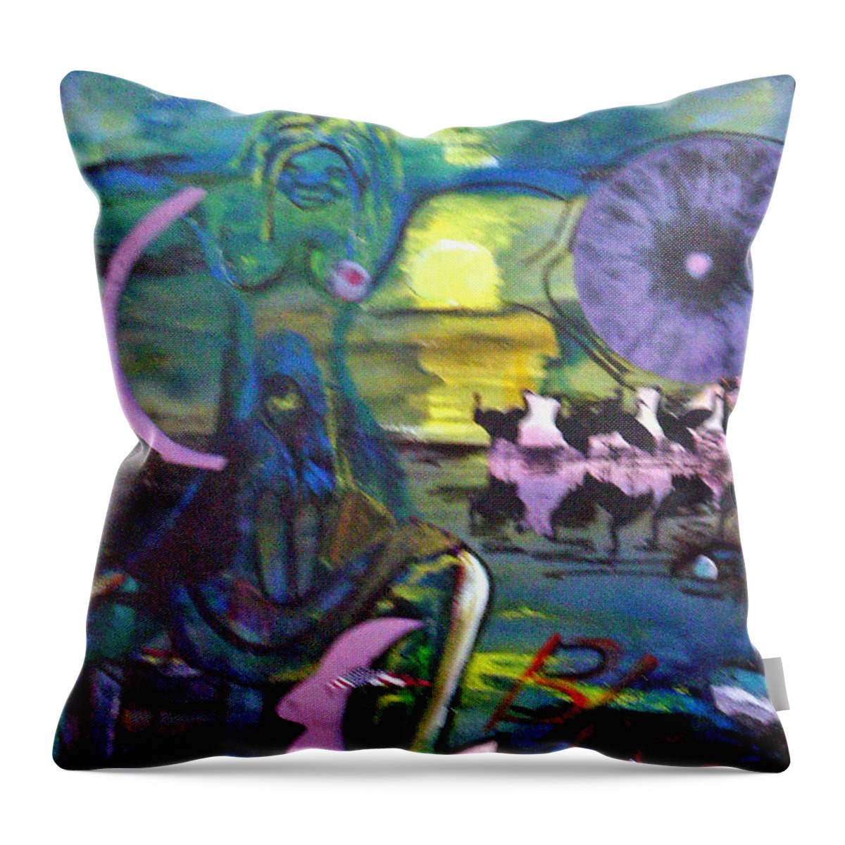 Water Throw Pillow featuring the painting Remembering 9-11 by Peggy Blood