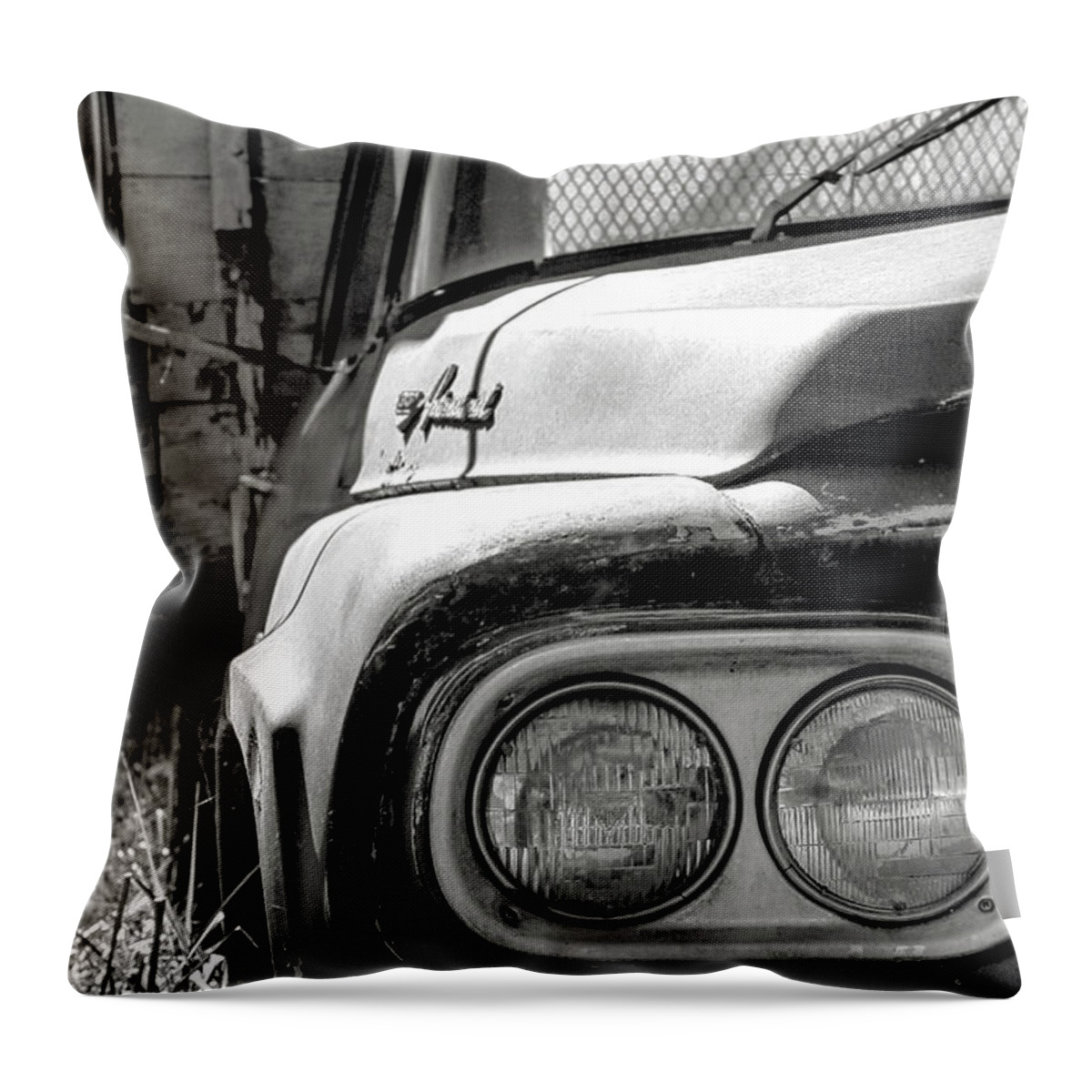 Antique Automobile Throw Pillow featuring the photograph Retirement by Holly Ross