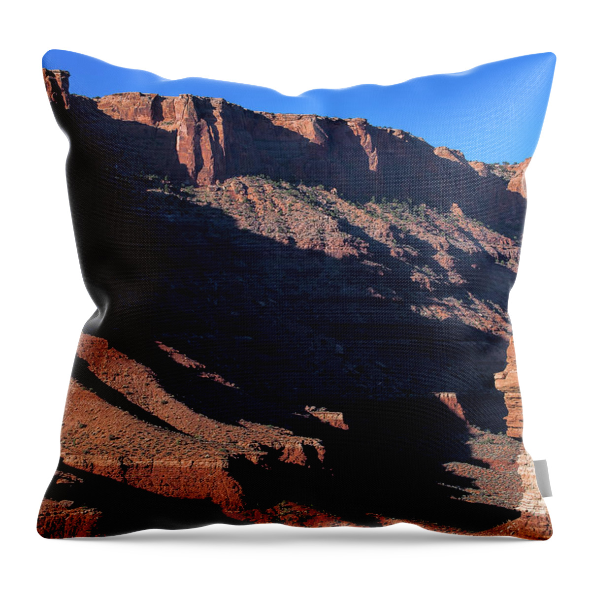 Canyonlands Landscape Throw Pillow featuring the photograph Rock Sentry by Jim Garrison
