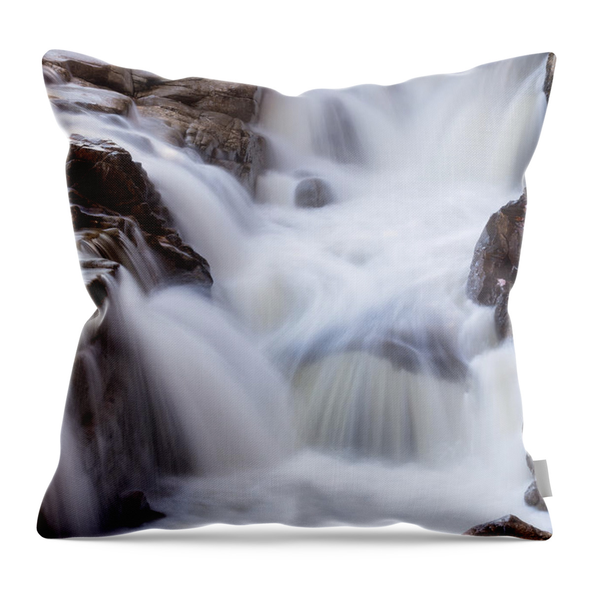 Rocky Gorge Nh Throw Pillow featuring the photograph Rocky Gorge Falls by Michael Hubley