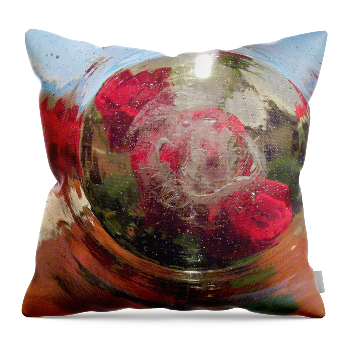 Roses Throw Pillow featuring the photograph Rose Colored by Susan Esbensen