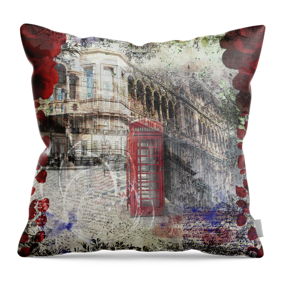 London Throw Pillow featuring the photograph Russell Square by Nicky Jameson
