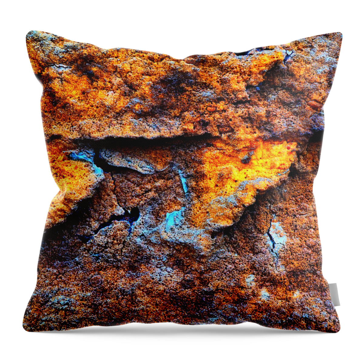 Rust Throw Pillow featuring the photograph Rust abstract 9 by Lilia D