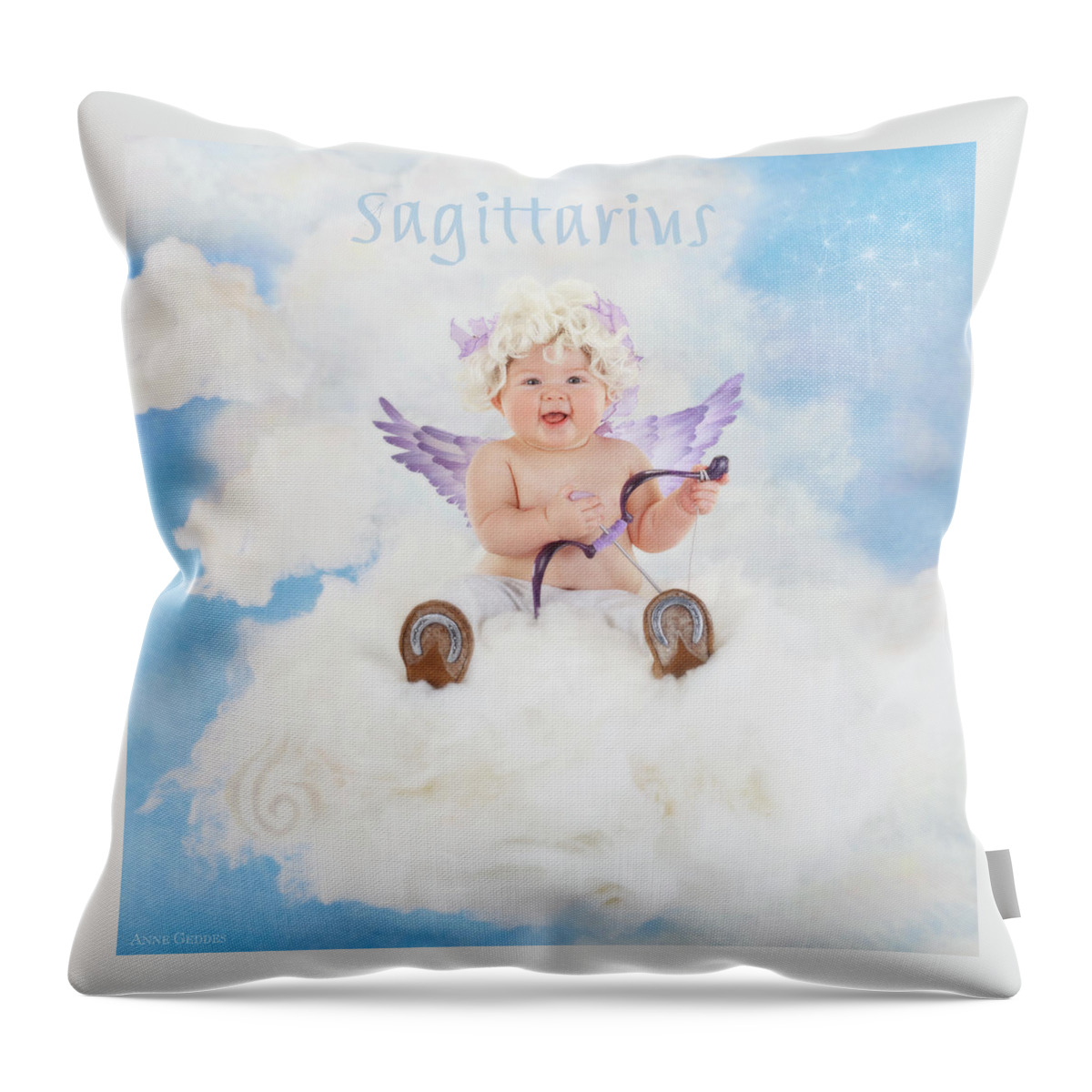 Zodiac Throw Pillow featuring the photograph Sagittarius by Anne Geddes