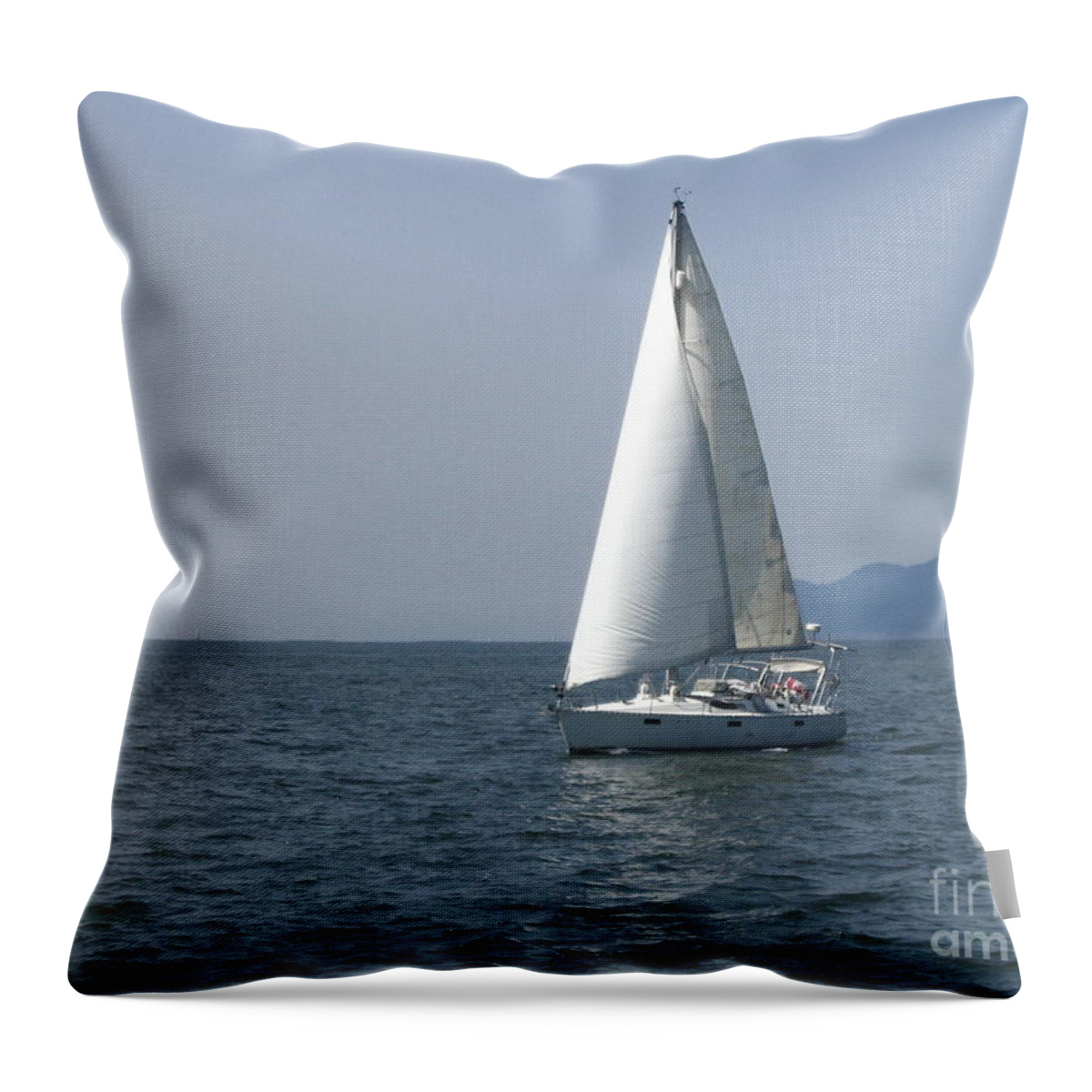Sail Throw Pillow featuring the photograph Sailing Away by Vivian Martin