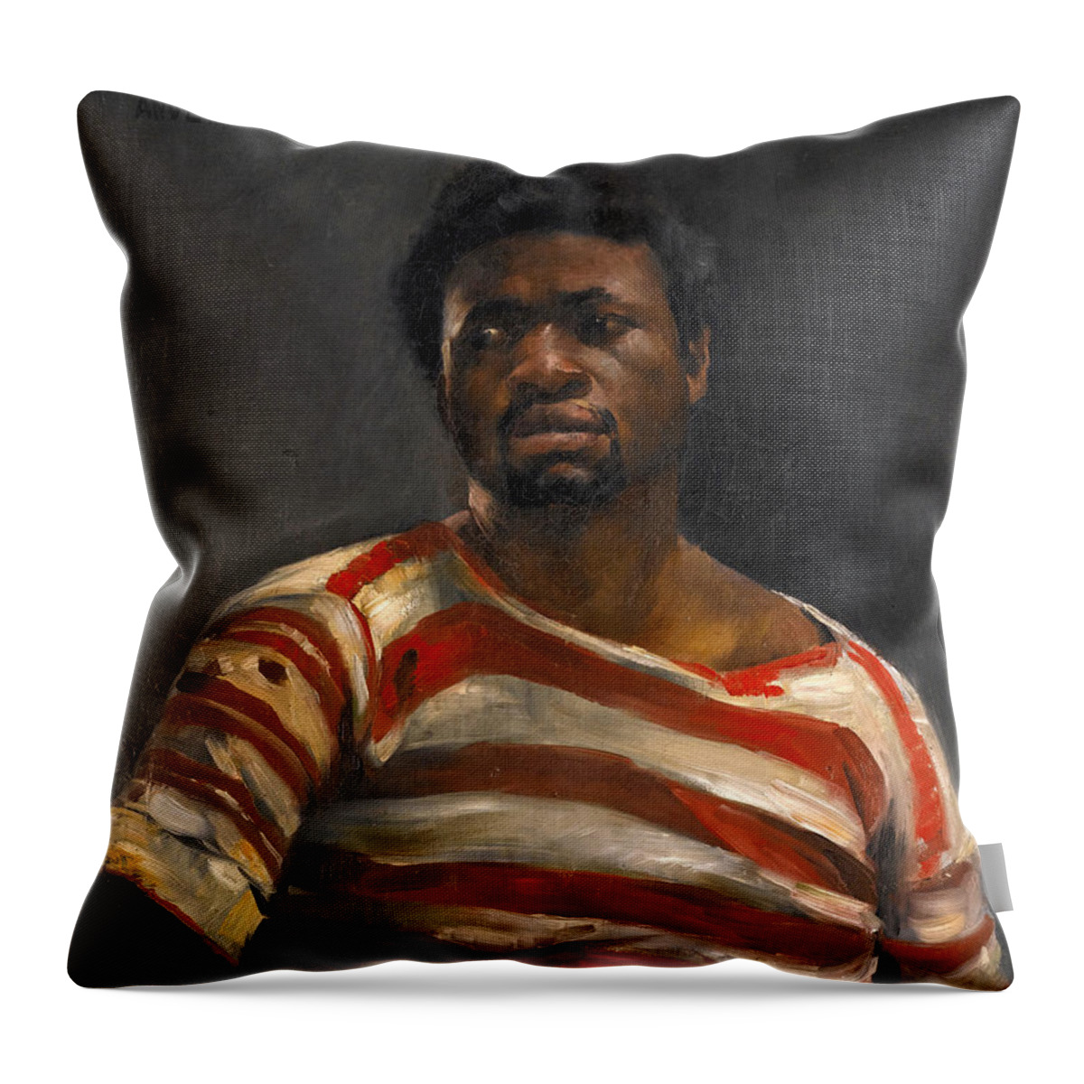 Lovis Corinth Throw Pillow featuring the painting Sailor by Lovis Corinth