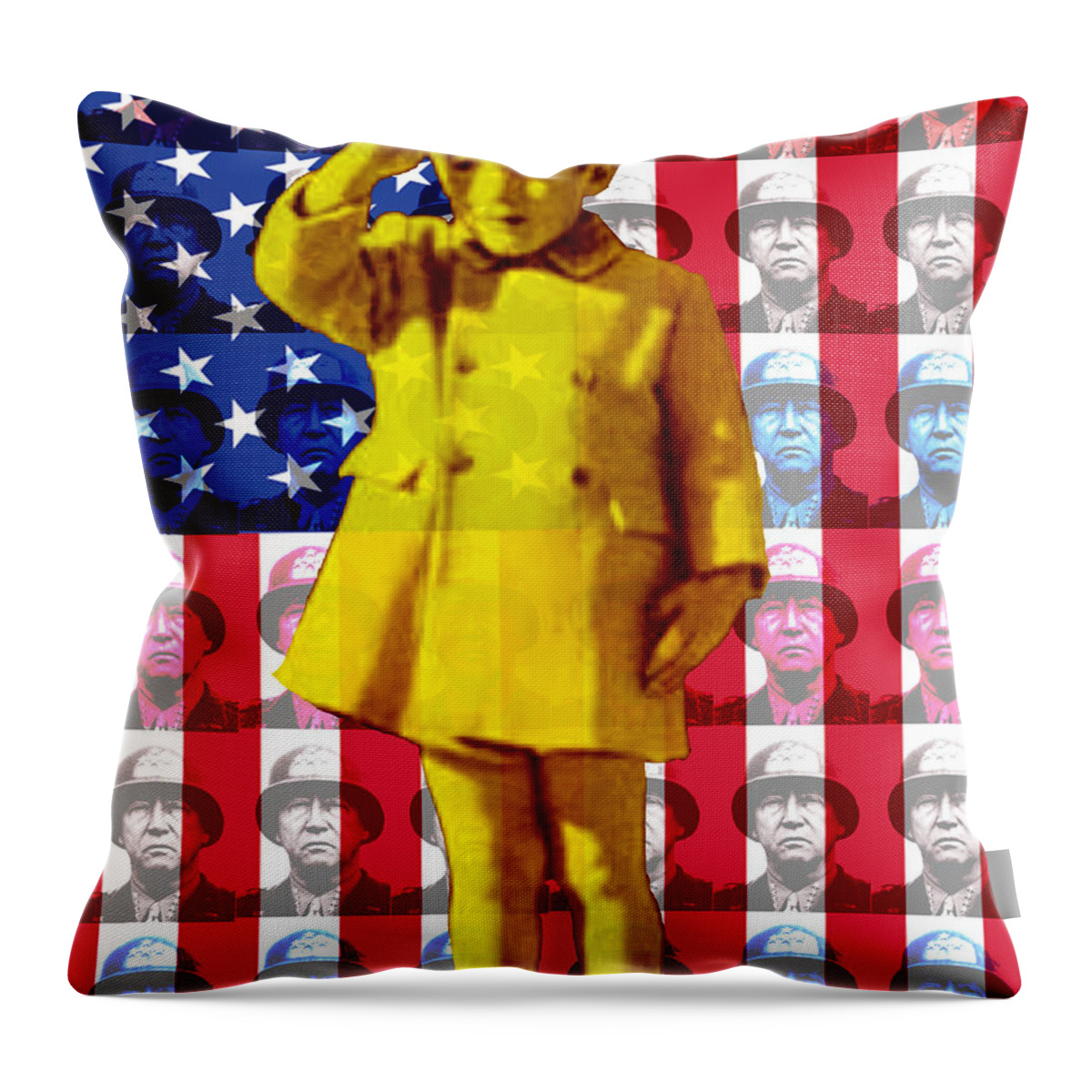 Salute Throw Pillow featuring the digital art Salute by Seth Weaver