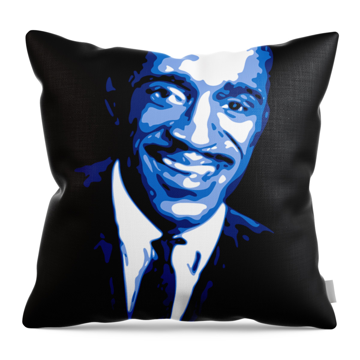 Sammy Davis Jr. Throw Pillow featuring the digital art Sammy Davis by DB Artist