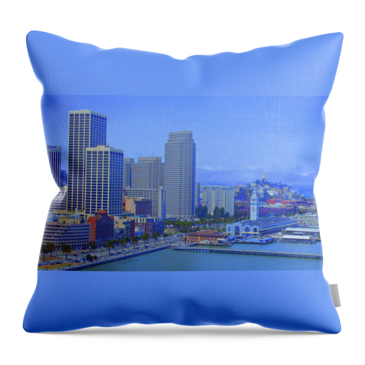 Cityscene Throw Pillow featuring the photograph San Francisco Bay by Julie Lueders 