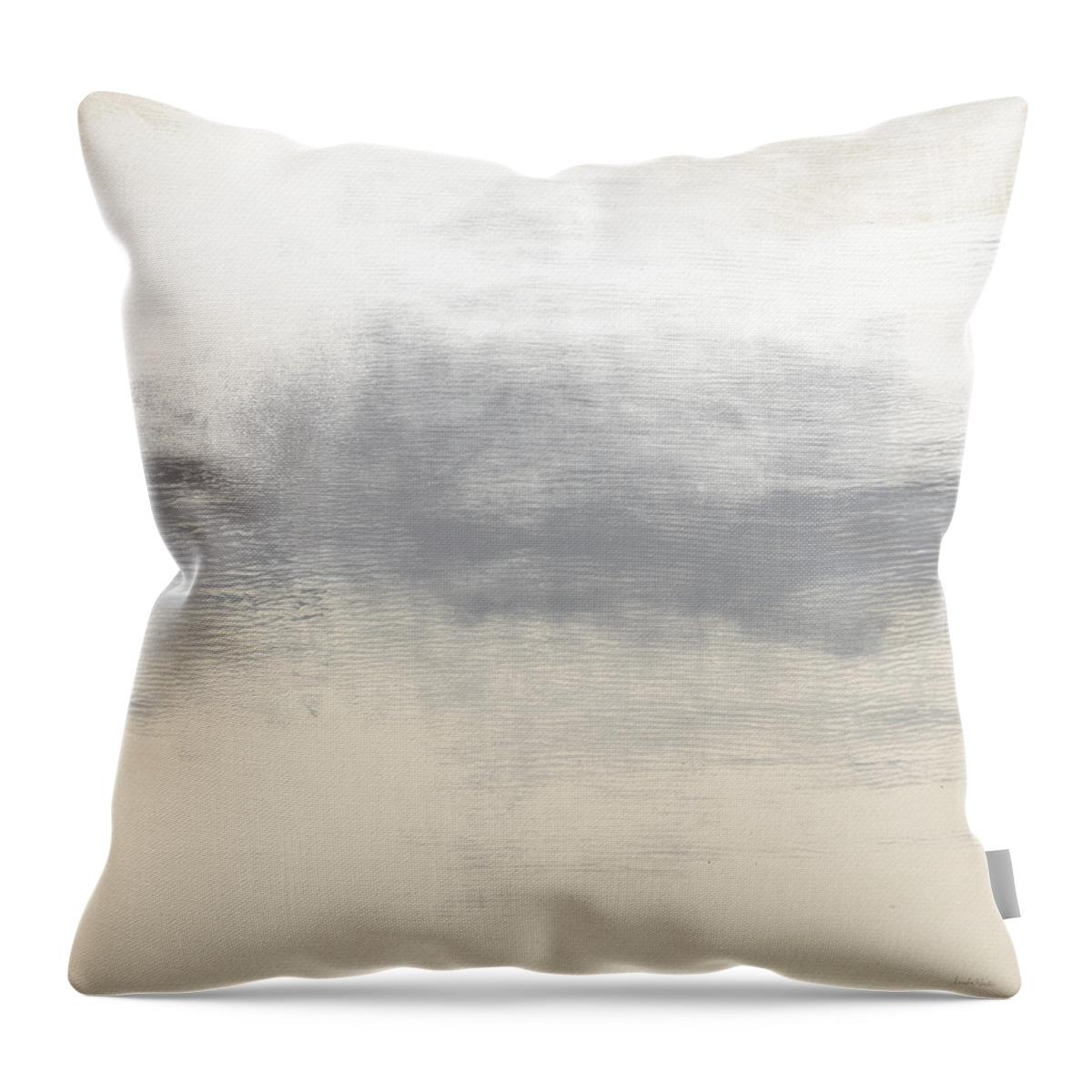 Abstract Throw Pillow featuring the painting Sand Swept- Abstract Art by Linda Woods by Linda Woods